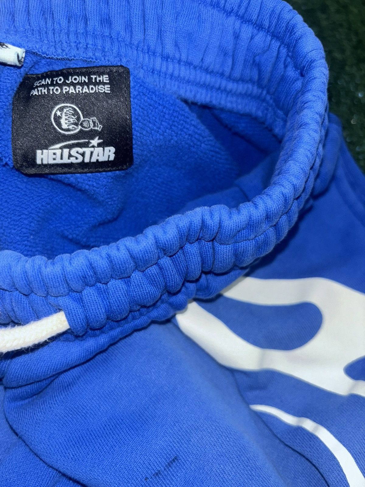 Hellstar Blue White Flame Shorts