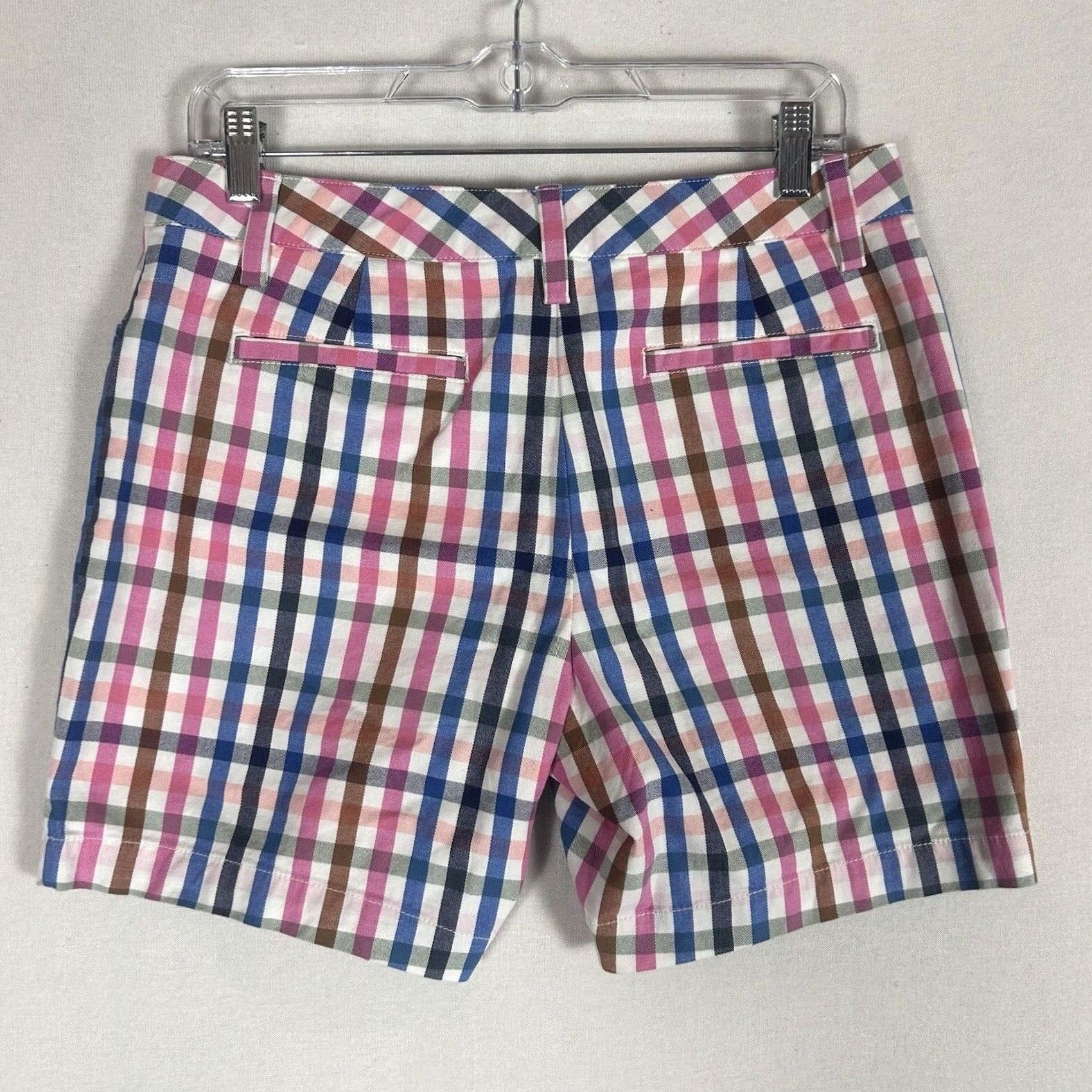 Lands' End Lands' End Plaid Bermuda Shorts Size 6P Mid Rise Petites Casual Stretch Easy Care Shorts Pants Women Mens Girls Sneakers Size 28" / US 6 / IT 42 - 5 Thumbnail
