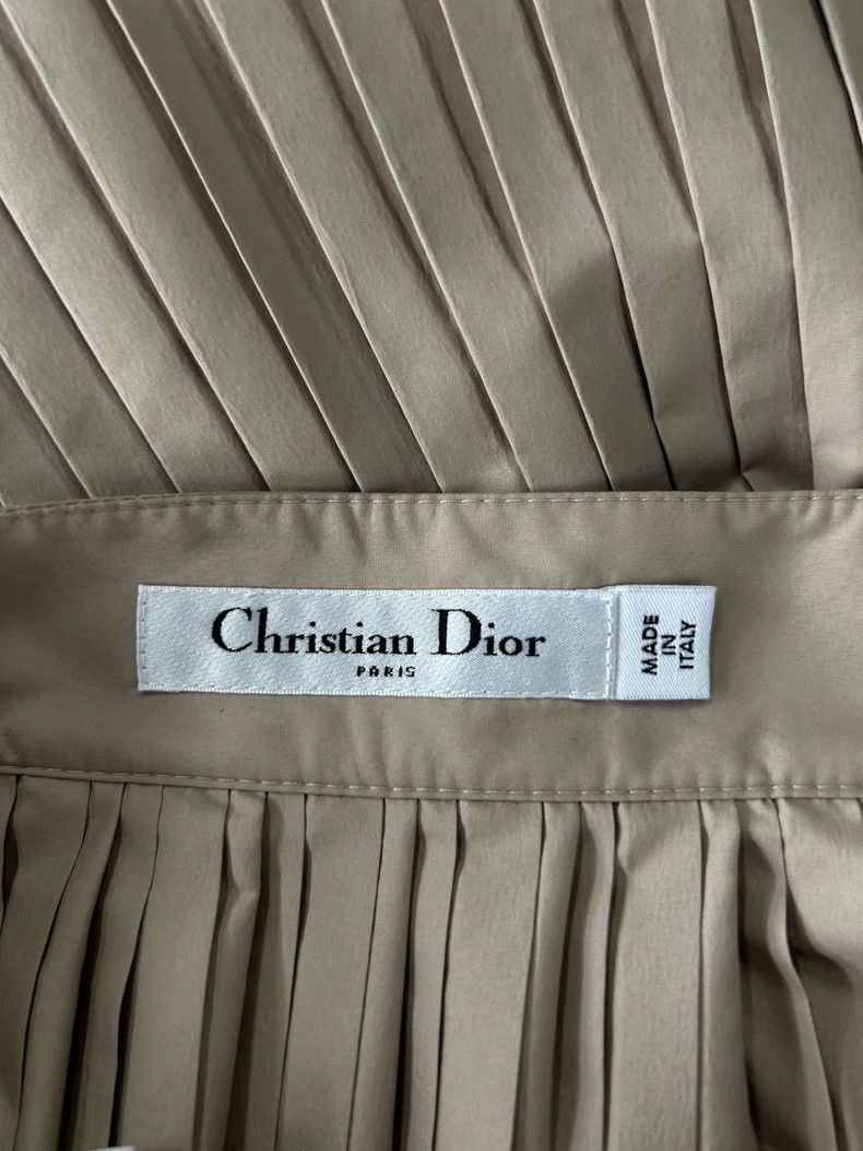 Dior Dior Khaki pleated skirt Size 24" / US 00 / IT 34 - 6 Thumbnail