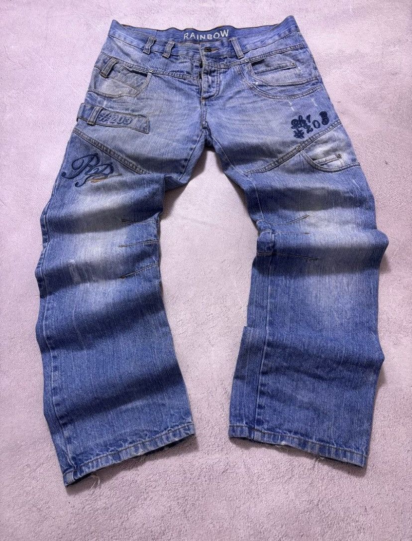 Japanese Brand × Vintage Japanese Baggy Tornado Mart style y2k Pants Jeans Size US 32 / EU 48 - 1 Thumbnail