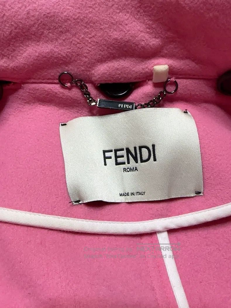 Fendi Fendi Pink cashmere coat, detachable hood, entire hood mad Size XS / US 0-2 / IT 36-38 - 4 Thumbnail