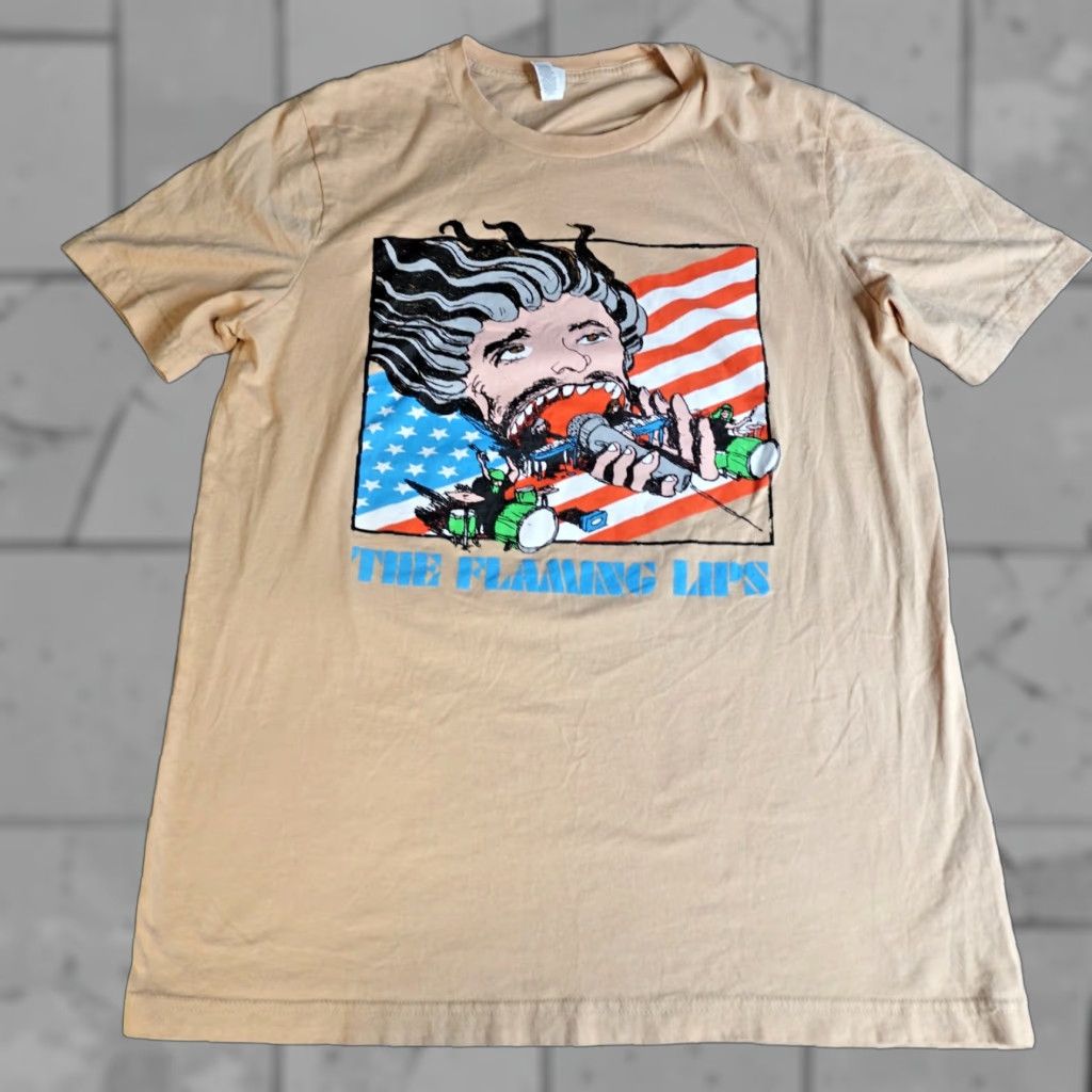 Vintage VINTAGE The Flaming Lips Shirt L Unbranded Tee Beige Graphic Print 2021 The Flaming Lips American Head Tour Double Sided Unisex Adults Mens Womens Size US L / EU 52-54 / 3 - 1 Thumbnail