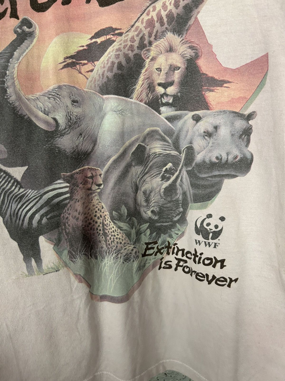Vintage Vintage Serengeti WWF Animal Safari Graphic Tee 90s Baggy Size US L / EU 52-54 / 3 - 4 Thumbnail