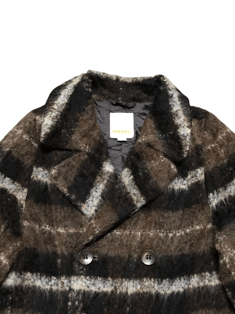 Diesel Diesel Checked Mohair Double Breasted Overcoat Size XS / US 0-2 / IT 36-38 - 4 Thumbnail