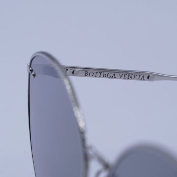 Bottega Veneta Bottega Veneta BV0259S 002 Sunglasses Silver Cat Eye Frame Size ONE SIZE - 6 Thumbnail