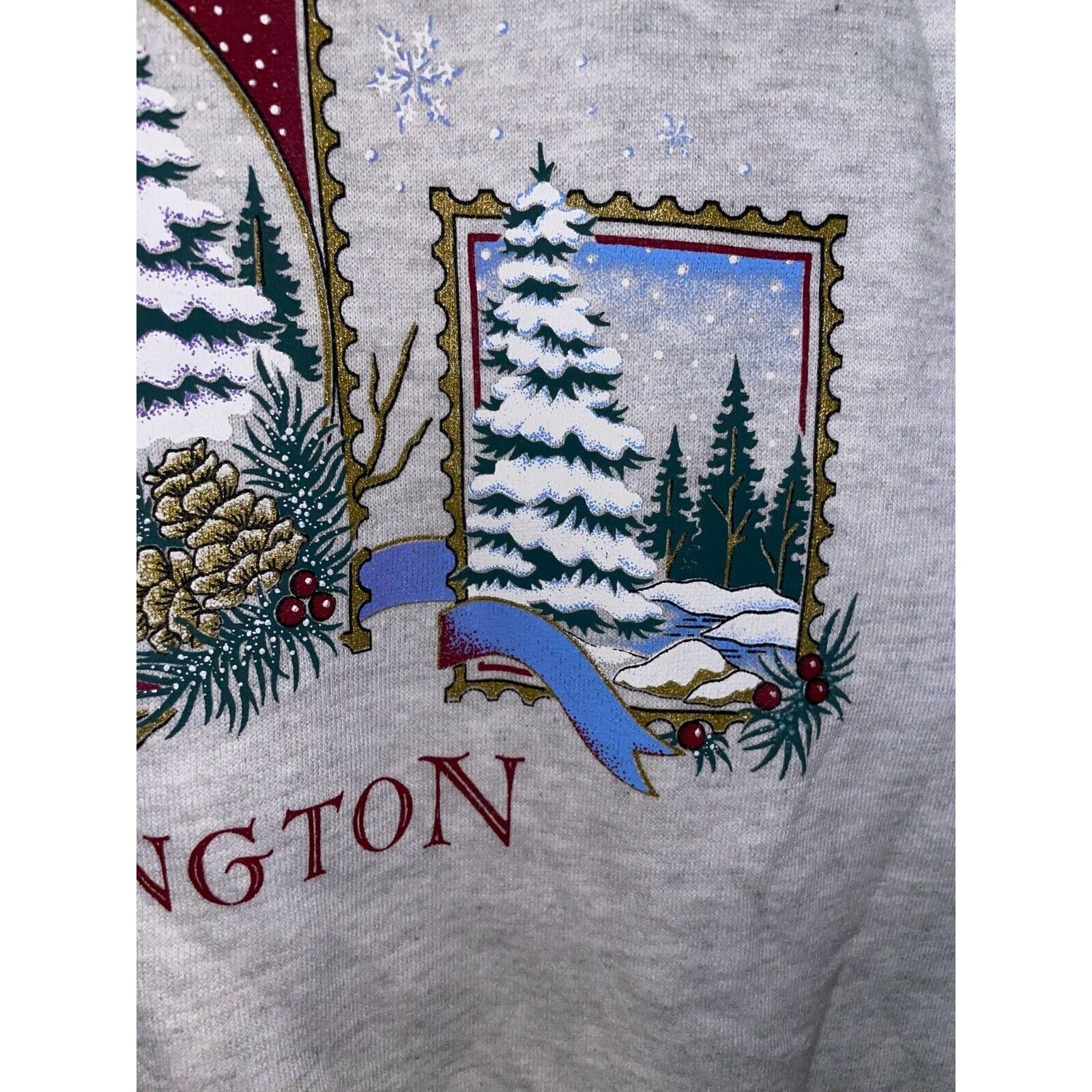 Jerzees Vintage Washington Sweatshirt Crewneck Snow VTG 90s XL Size US XL / EU 56 / 4 - 5 Thumbnail