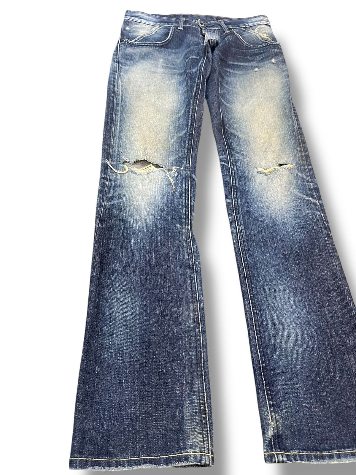Lee Vintage Lee Riders Faded Honeycomb Distressed Denim Size US 30 / EU 46 - 5 Thumbnail