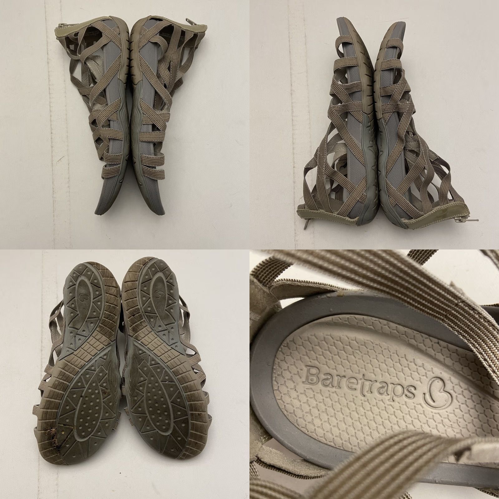 Vintage VINTAGE Barestraps Sandals Women's Sandal 8.5 Gray Zipper Closure Womens Zip Back Marked Details Size US 8.5 / IT 38.5 - 8 Thumbnail