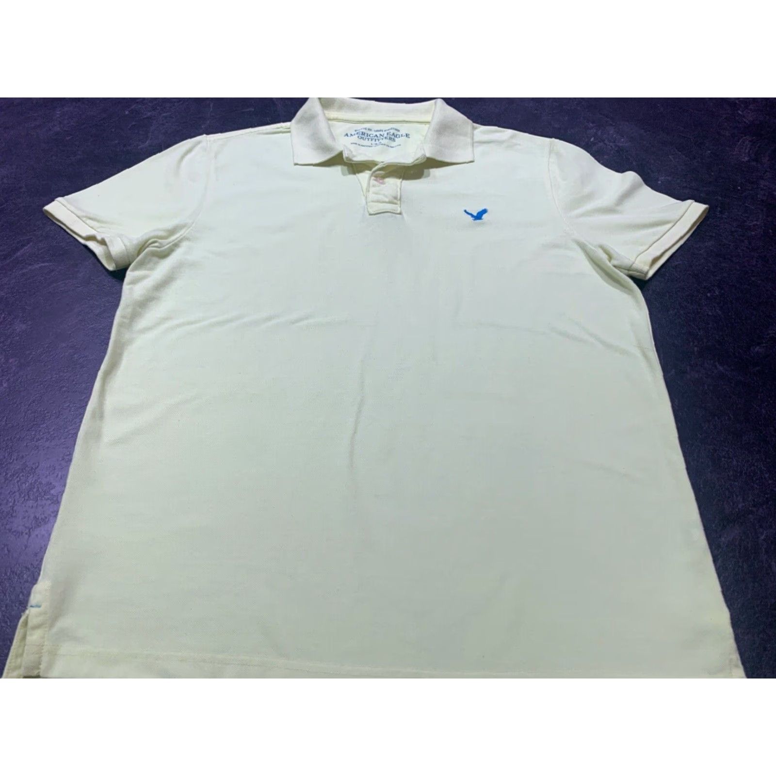 American Eagle Outfitters American Eagle Outfitters Polo Shirt Men Athletic Fit L Yellow Cotton Polyester Blend Size US L / EU 52-54 / 3 - 2 Thumbnail