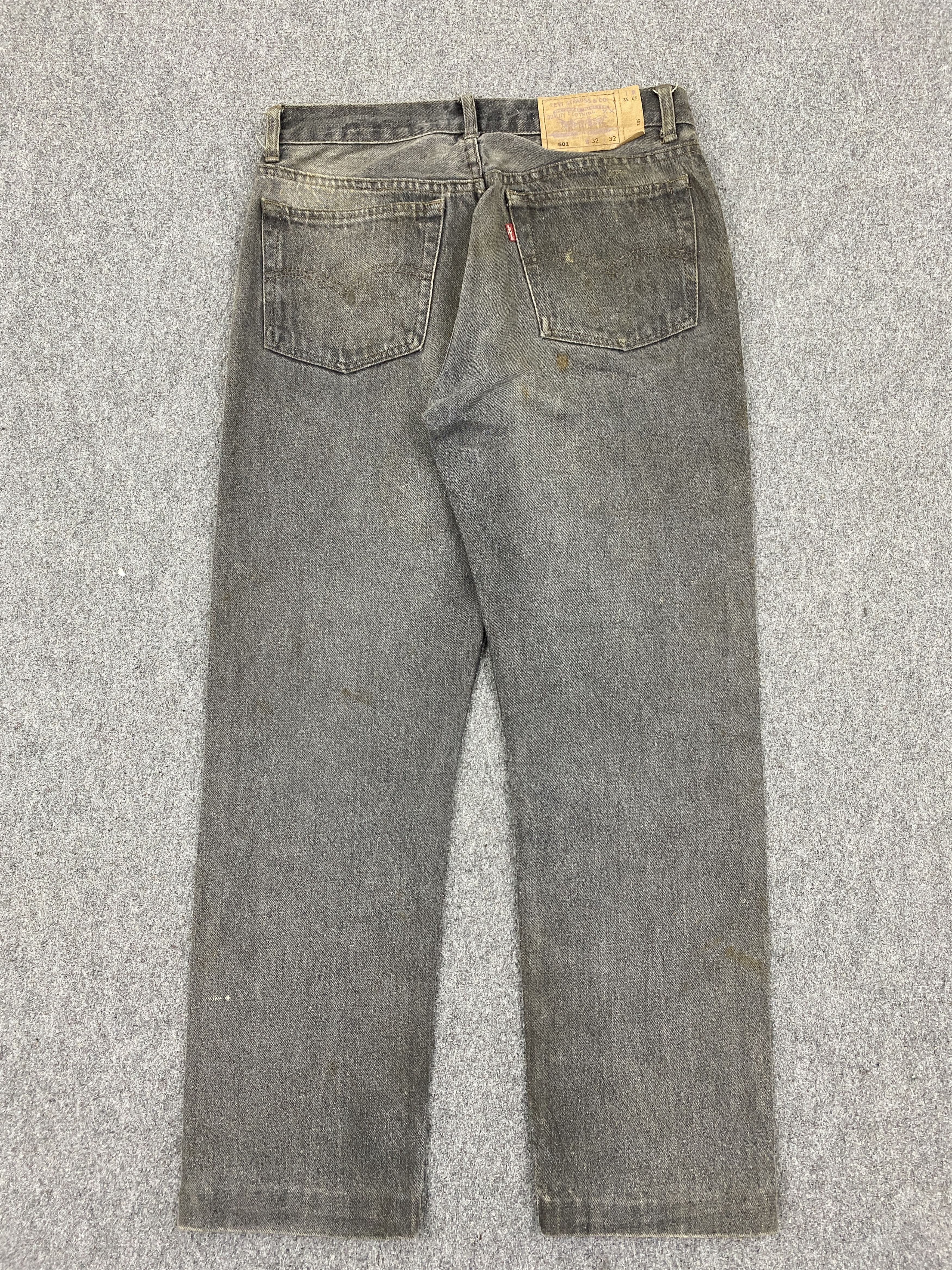 Levi's Vintage 90s Levis 501 USA Faded Black Jeans DP2734 Size US 30 / EU 46 - 3 Thumbnail