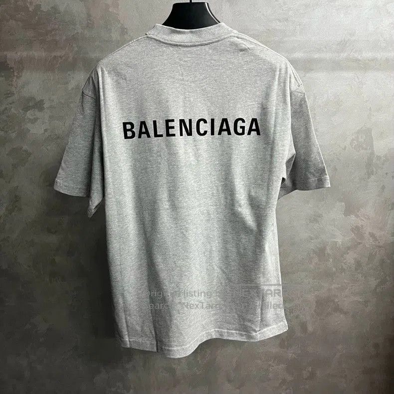 Balenciaga Balenciaga Gray Logo Print Short Sleeve T-Shirt. Size US XS / EU 42 / 0 - 2 Thumbnail