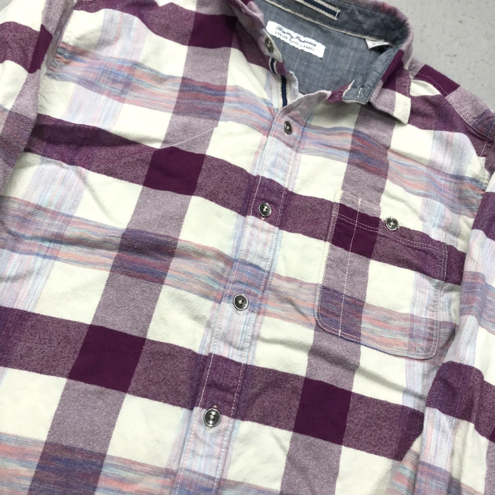 Tommy Bahama Tommy Bahama Shirt Mens Large Purple Canyon Beach Flannel Plaid Casual Button-Up Shirt Size US L / EU 52-54 / 3 - 3 Thumbnail