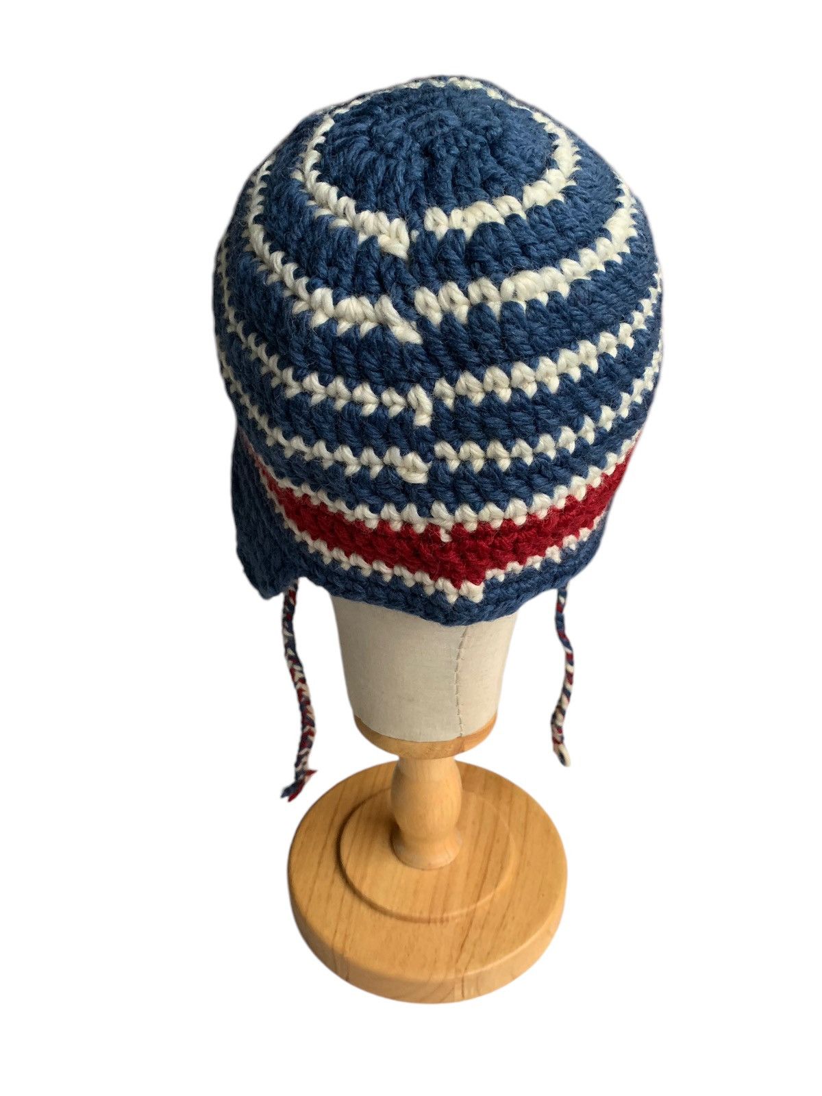 Japanese Brand × Kapital × Vintage Knitted crochet Earflap Rare Design Beanie Hats Size ONE SIZE - 7 Thumbnail