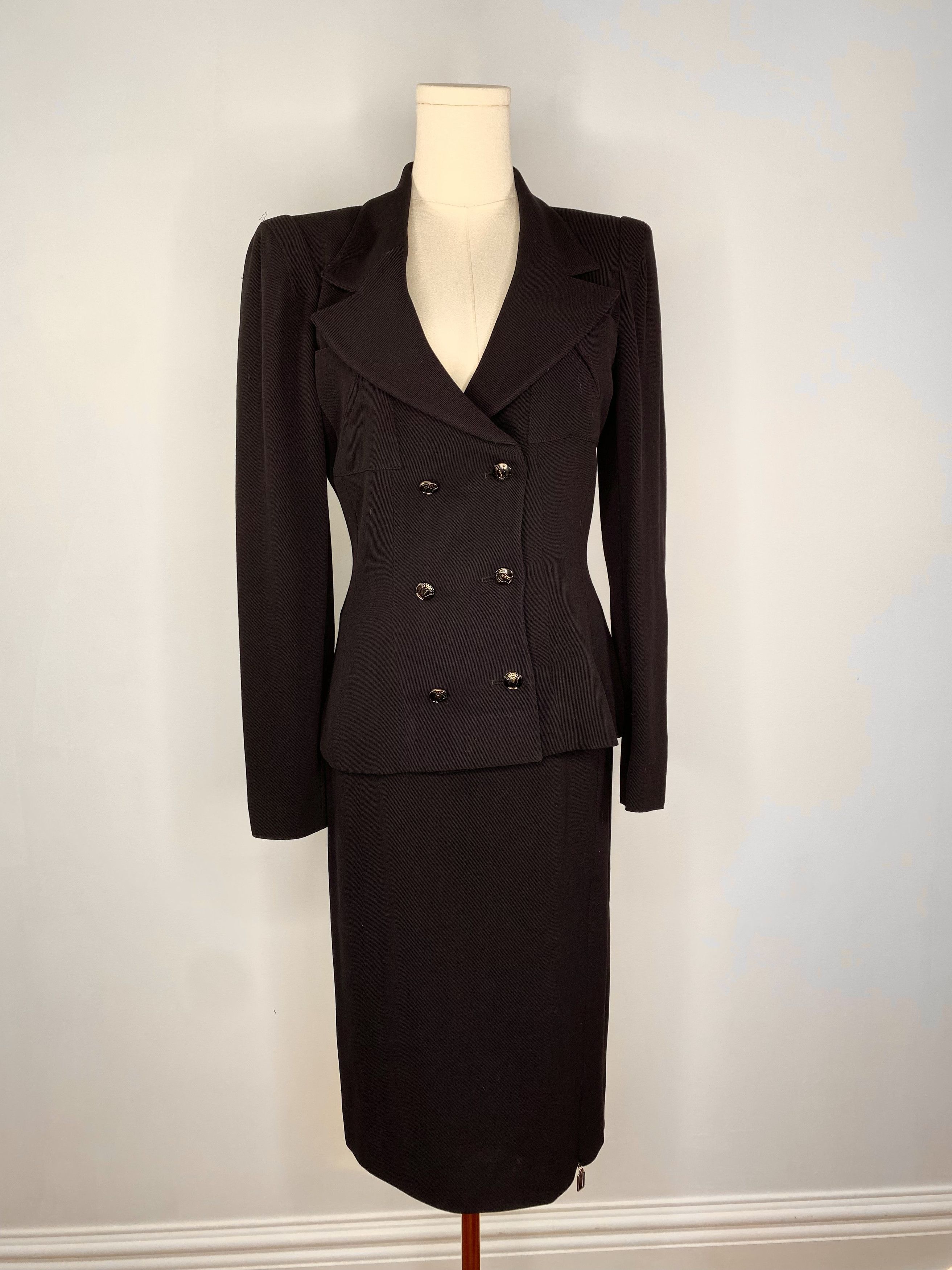 Karl Lagerfeld Karl Lagerfield x Hot Renfrew - Black Skirt Suit Set Size XS / US 0-2 / IT 36-38 - 1 Thumbnail