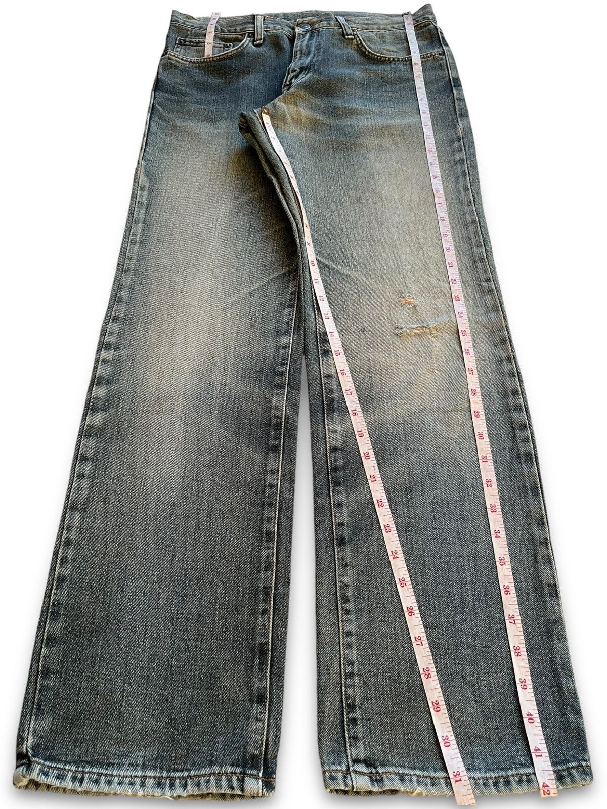 Edwin Vintage Japanese Edwin Faded Wash Distressed Loose Jeans Size US 32 / EU 48 - 12 Thumbnail