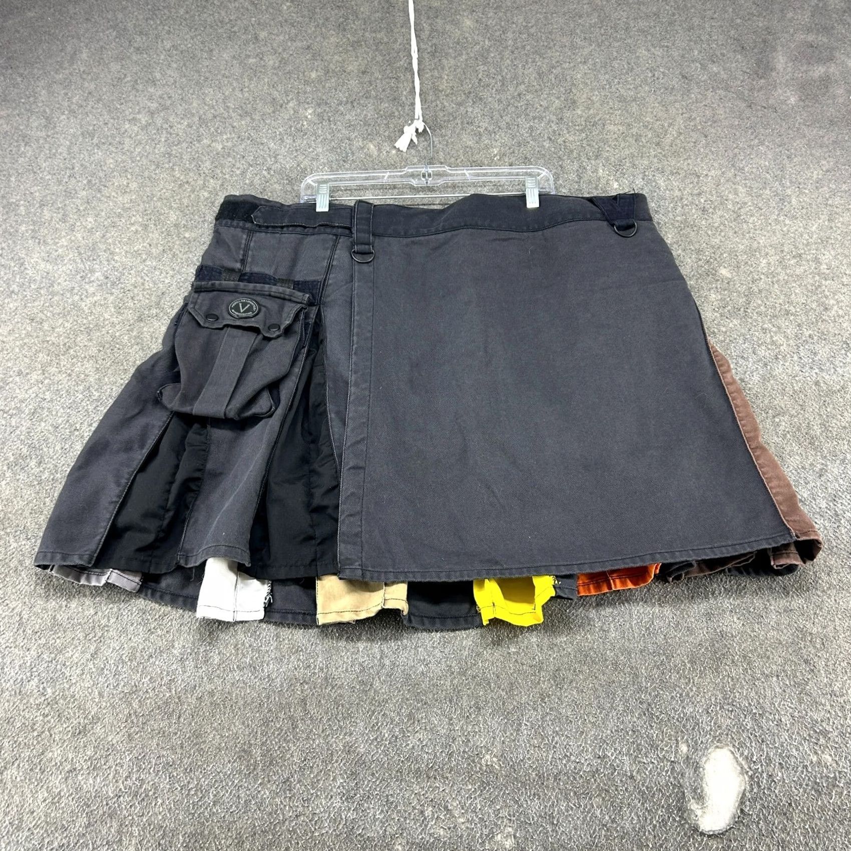 Vintage VINTAGE Verillas Lifestyle Kilt Kilt Mens XL Black Canvas Traditional Scottish Attire Cargo Mens XL Black Cotton Size ONE SIZE - 3 Thumbnail