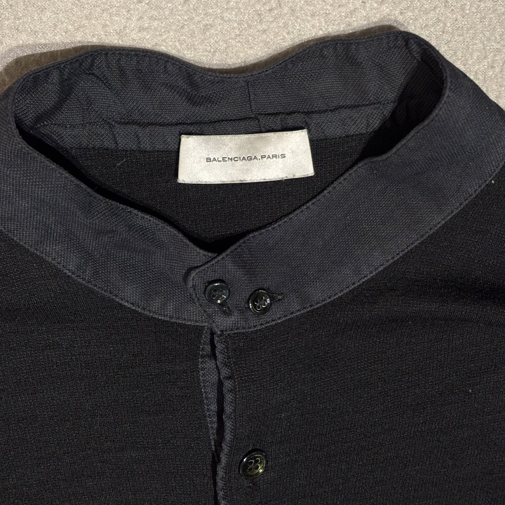 Balenciaga Balenciaga Wool Silk Black Sweater Buttons Large Size L / US 10 / IT 46 - 16 Thumbnail