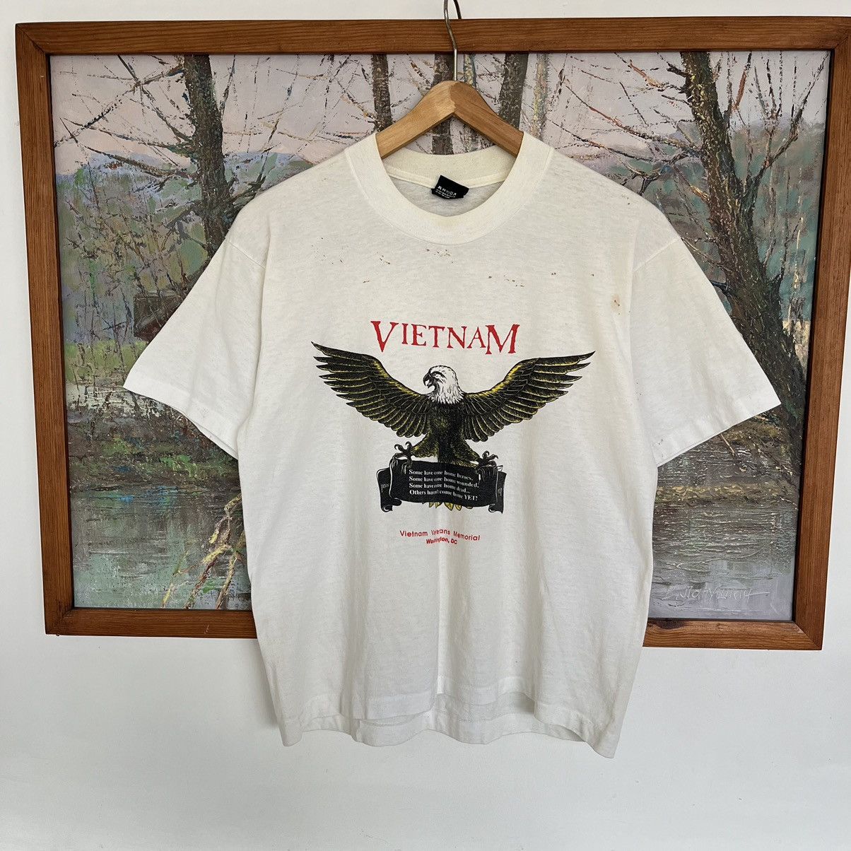 Japanese Brand × Vintage vintage 80s/90s Vietnam war single stitch t-shirt pow mia Size US M / EU 48-50 / 2 - 1 Thumbnail