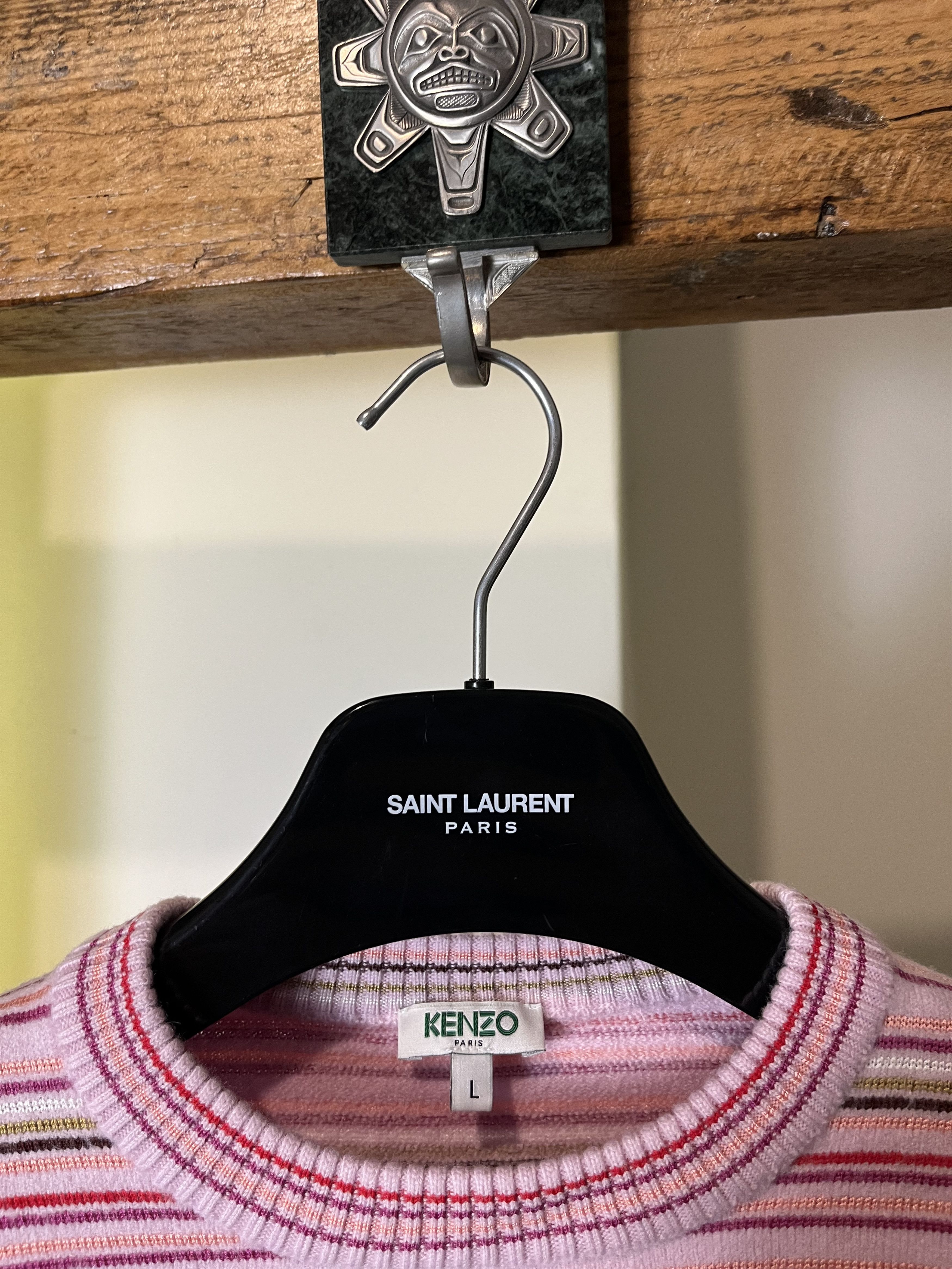Designer × Japanese Brand × Kenzo Kenzo Wool Striped Sweater Knitt Tiger Logo Size L / US 10 / IT 46 - 4 Thumbnail