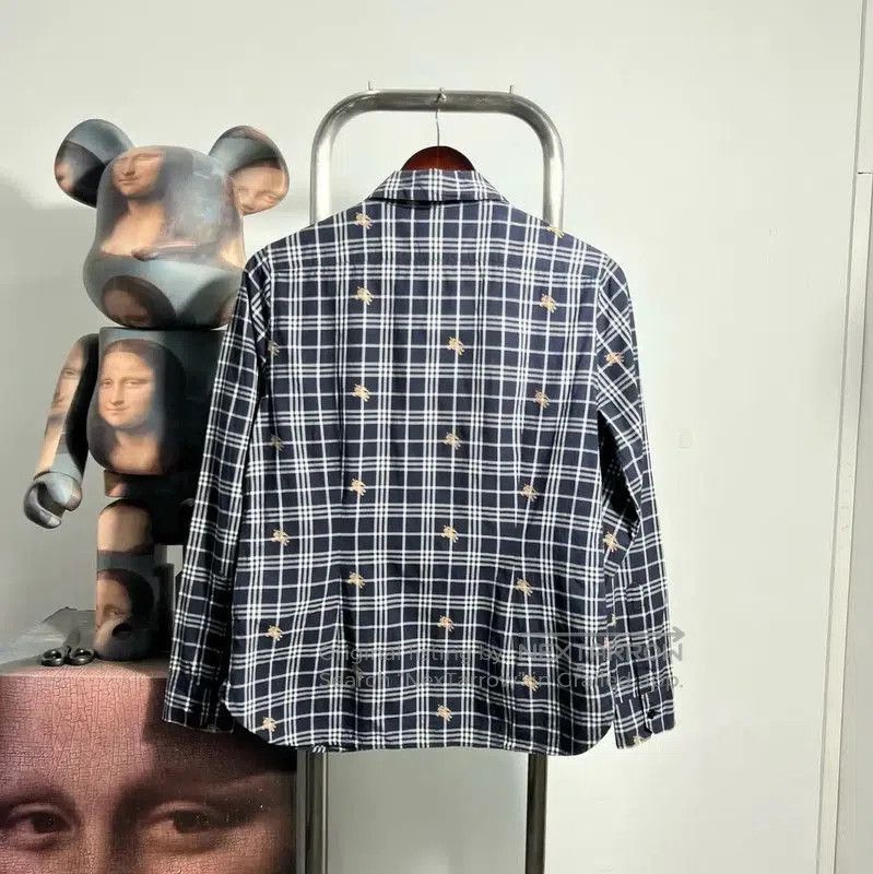 Burberry Burberry Gray Plaid Long Sleeve Shirt. Size US M / EU 48-50 / 2 - 2 Thumbnail