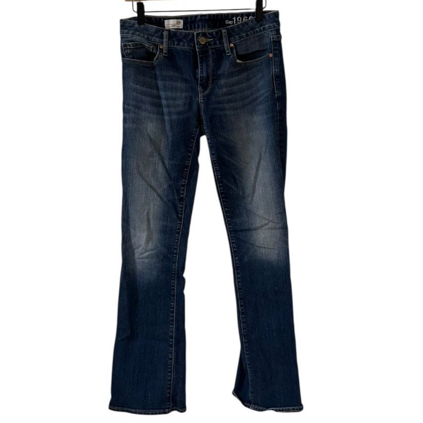 Gap Curvy Flare Magic: Gap 1969 Blue Jeans for Vintage Vibes Size 28" / US 6 / IT 42 - 1 Thumbnail