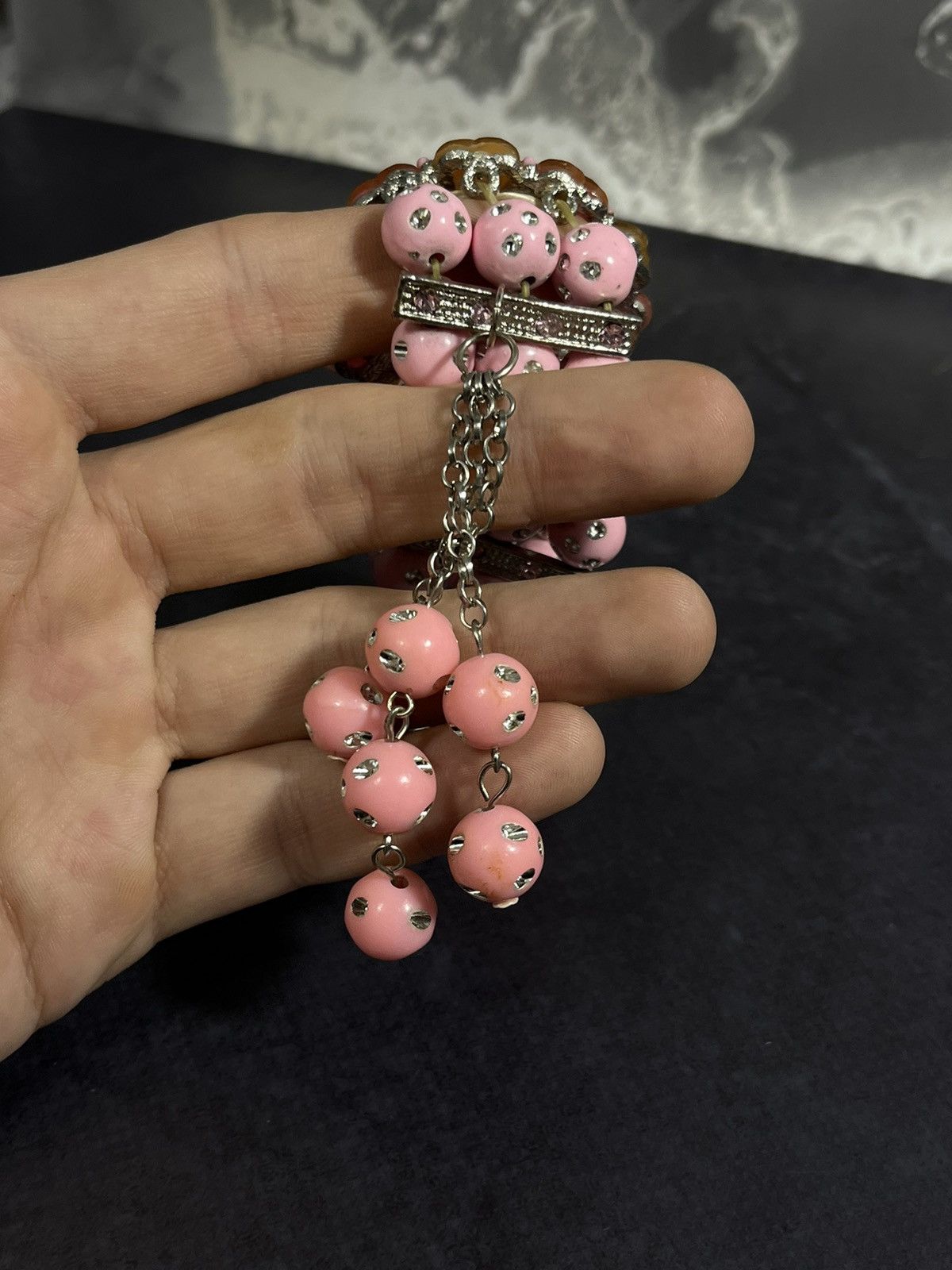 Hysteric Glamour Handmade Beaded Flower Watch Bracelet Japanese Movement Size ONE SIZE - 8 Thumbnail
