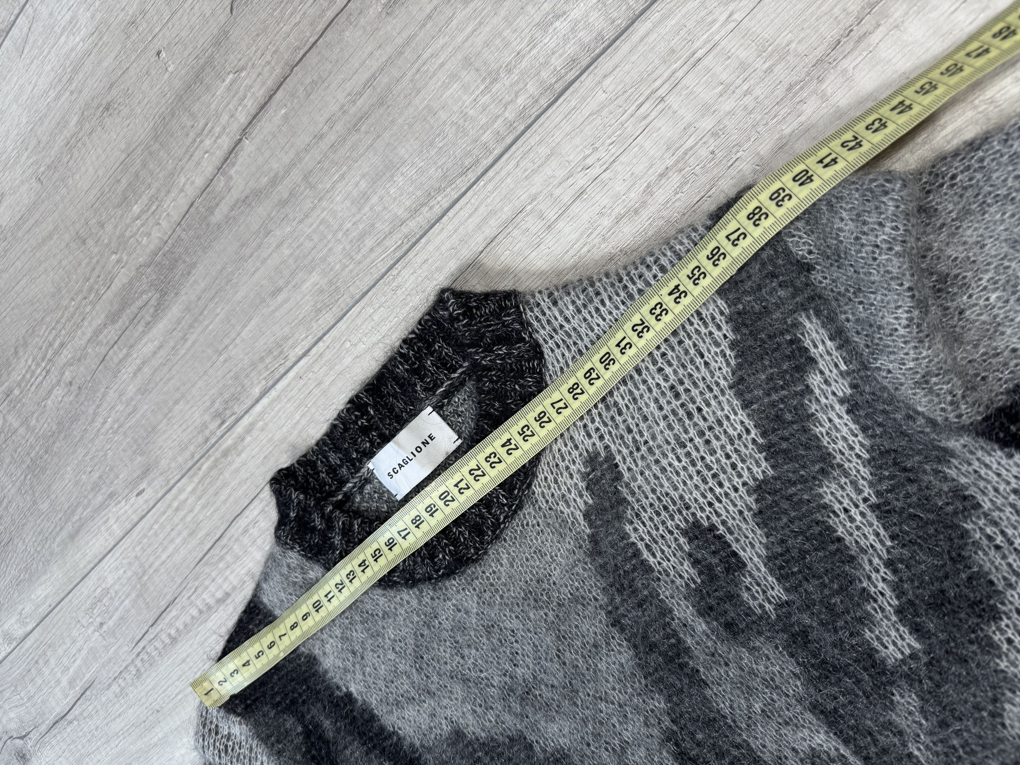 Other SCAGLIONE Mohair Merino Wool Camo Cropped Sweater Oversized Size S / US 4 / IT 40 - 9 Thumbnail