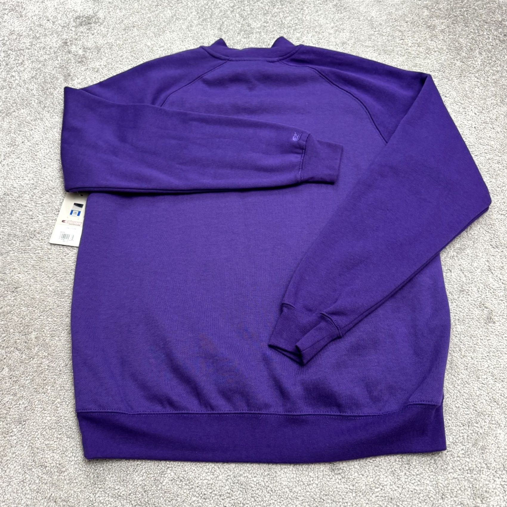 Vintage Colosseum Purple 1/4 Zip Pullover Sweatshirt Mens L NWT Collegiate, Outdoor, Sports, Mock Neck, Fleece, Zip, Logo, Long Sleeve, Regular Fit Size US L / EU 52-54 / 3 - 2 Thumbnail