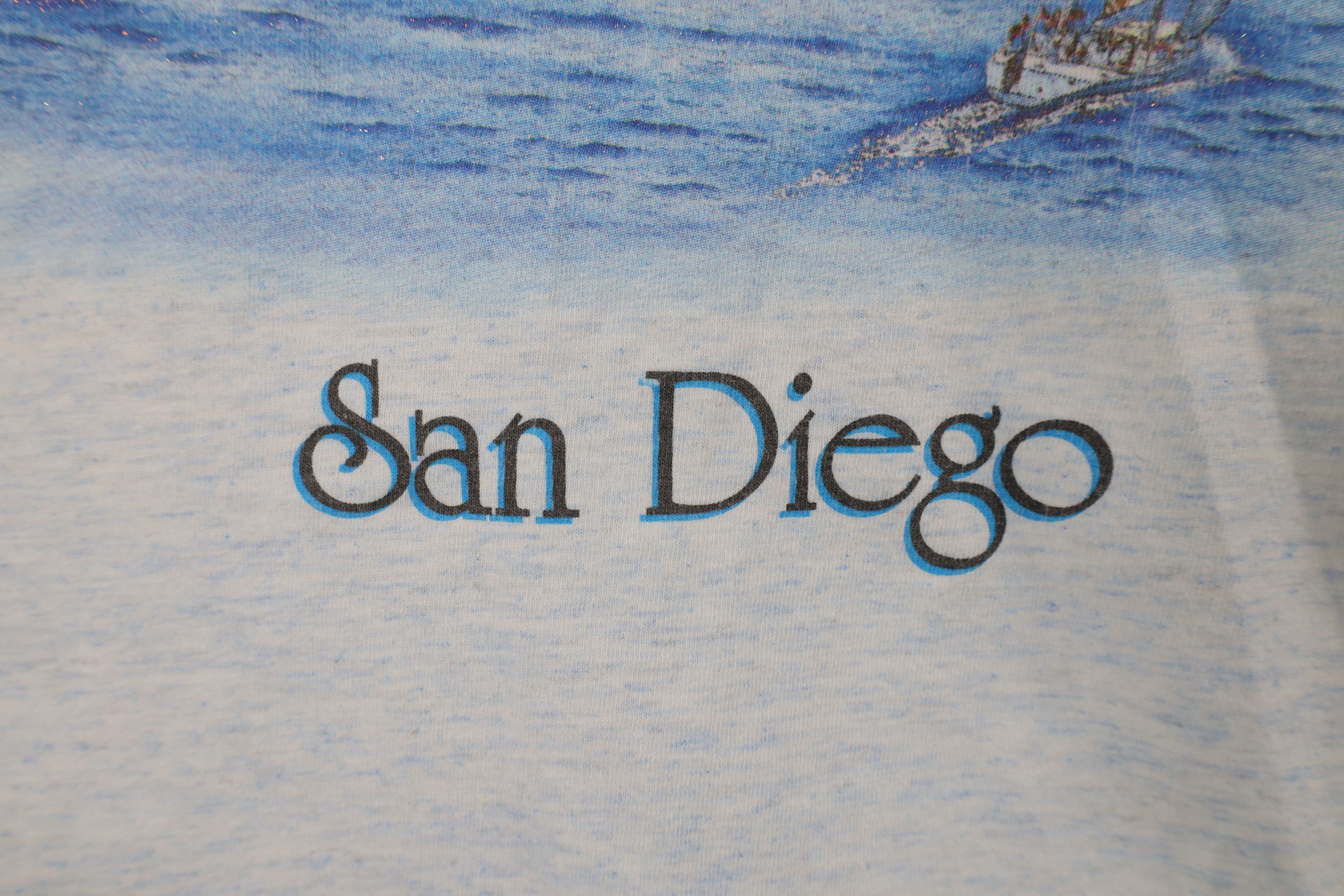 Vintage Vintage 90s Streetwear Spell San Diego Sailboat T-Shirt USA Size US L / EU 52-54 / 3 - 5 Thumbnail