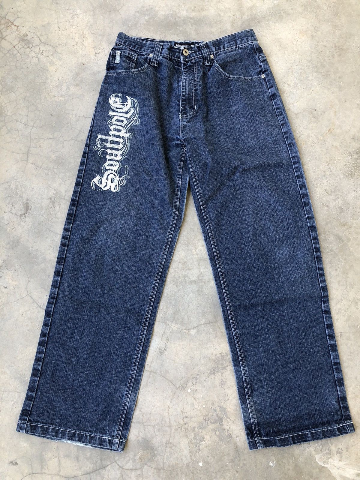 Southpole Southpole Y2K Horizontal Printed Denim Pants Size US 30 / EU 46 - 5 Thumbnail