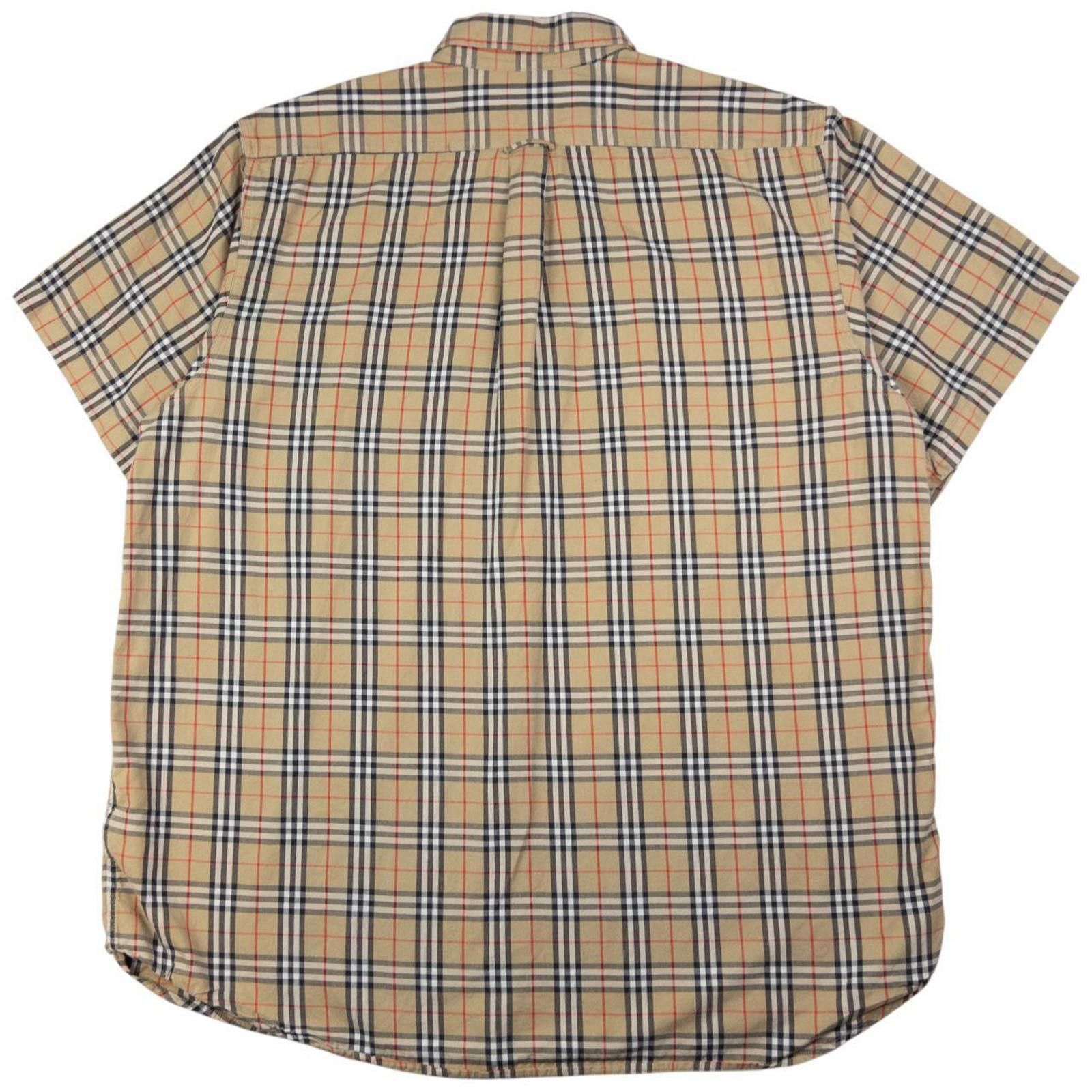 Burberry Vintage Burberry Nova Check Short Sleeve Button Up Shirt XL Size US XL / EU 56 / 4 - 2 Thumbnail