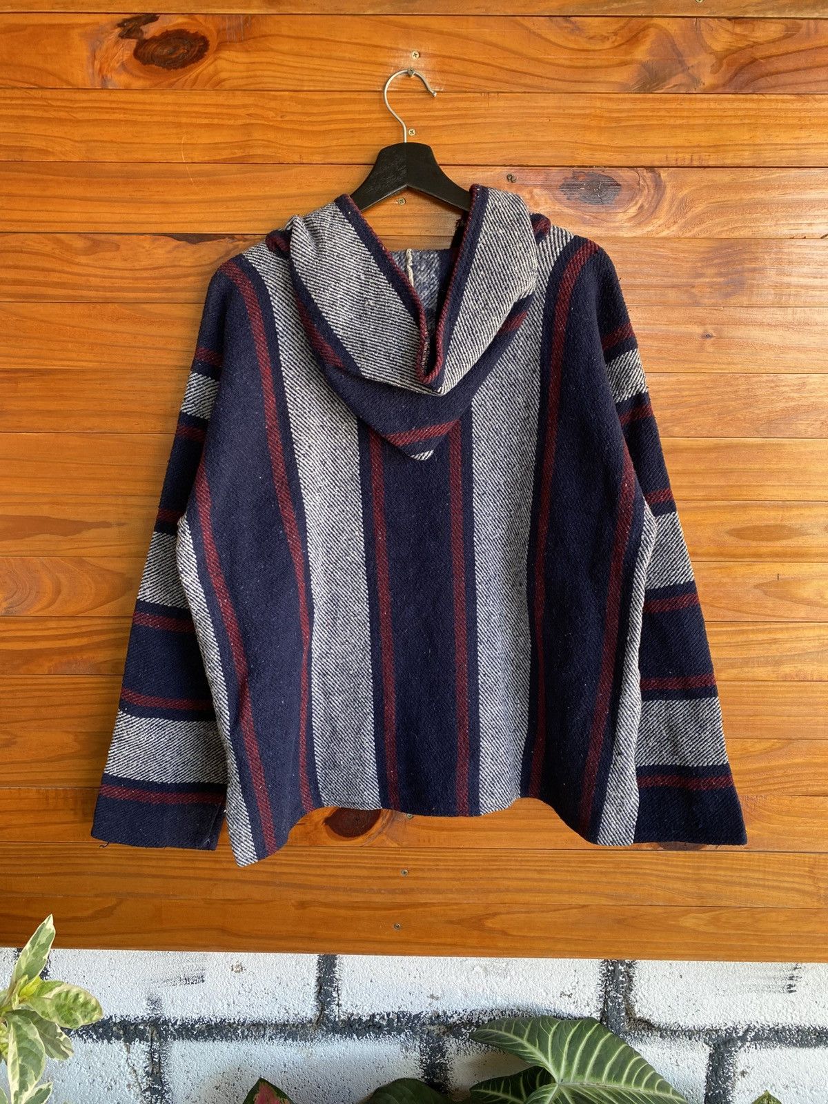 Vintage Vintage Baja Hoodie Striped Pullover Mexico Blanket Hoodie Size US S / EU 44-46 / 1 - 7 Thumbnail