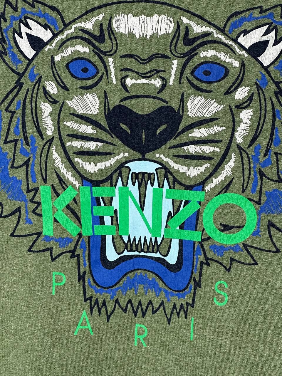Kenzo Kenzo Tiger Logo Green T Shirt Size US L / EU 52-54 / 3 - 5 Thumbnail