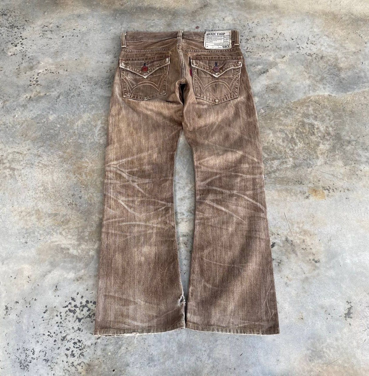Edwin × Vintage RARE VINTAGE EDWIN FLARED BLUETRIP JAPAN CLAWMARK DISTRESSED Size US 28 / EU 44 - 5 Thumbnail
