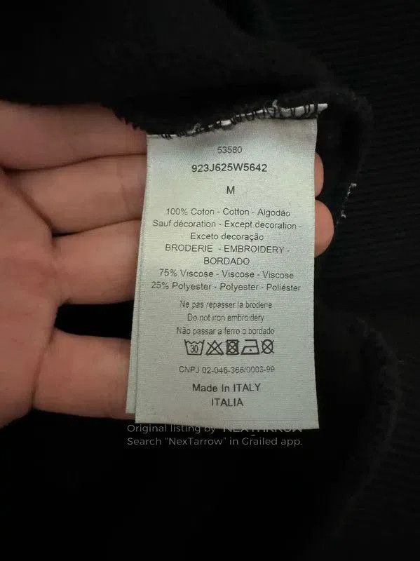 Dior Dior Black Embroidered Logo Sweatshirt for Men . Size US M / EU 48-50 / 2 - 3 Thumbnail
