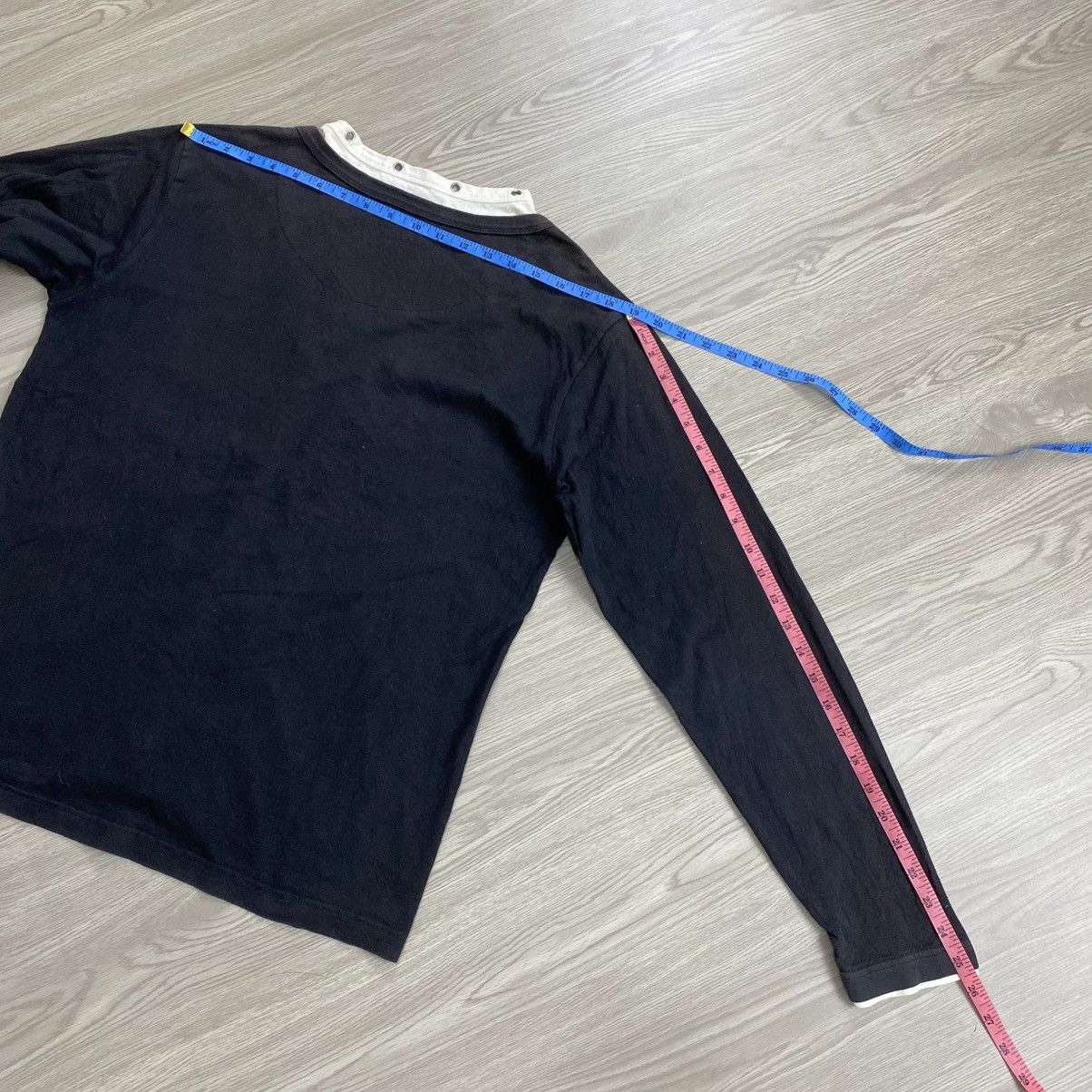 Le Grande Bleu (L.G.B.) 2000s Beamount Carr Double Layers Vkeii Lace Up Longsleeve Size US L / EU 52-54 / 3 - 22 Thumbnail