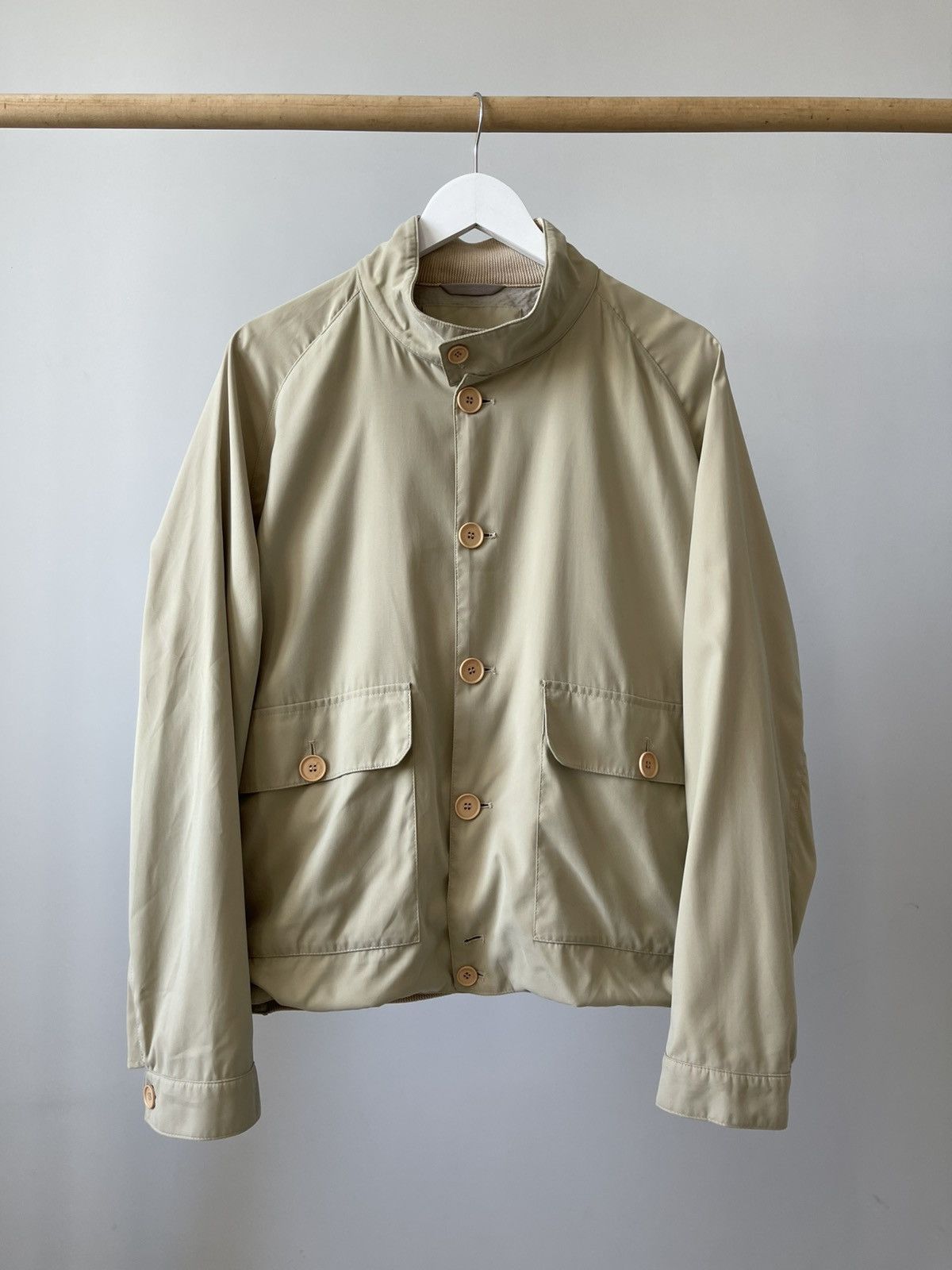 Vintage Corneliani Nylon Button Up Sports Bomber Jacket