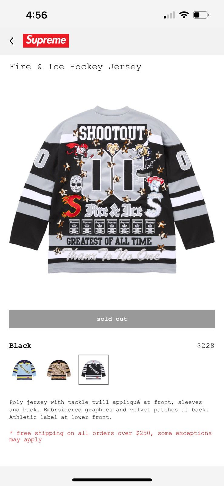 トップス Supreme Fire & Ice Hockey Jersey Supreme Fire & Ice