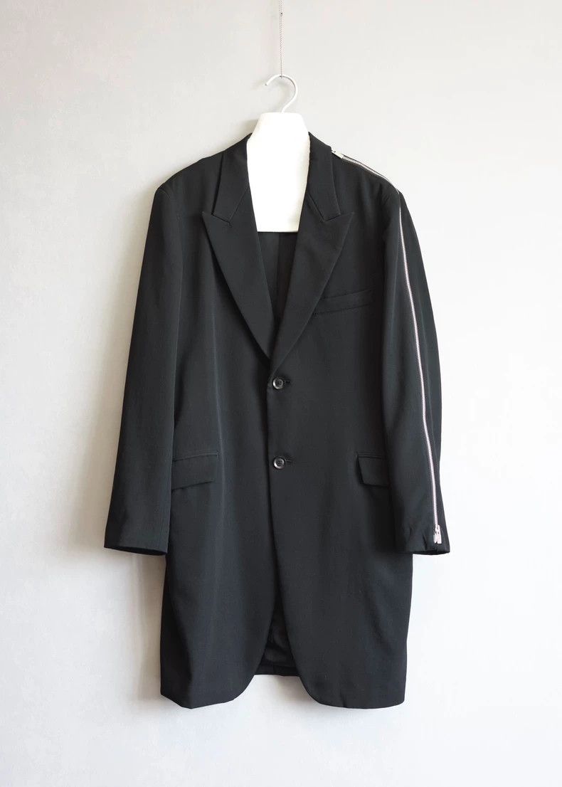 ジャケット・アウター 22ss Yohji Yamamoto long shirt coat Yohji Yamamoto Yohji Yamamoto Long Coat with Side Zipper