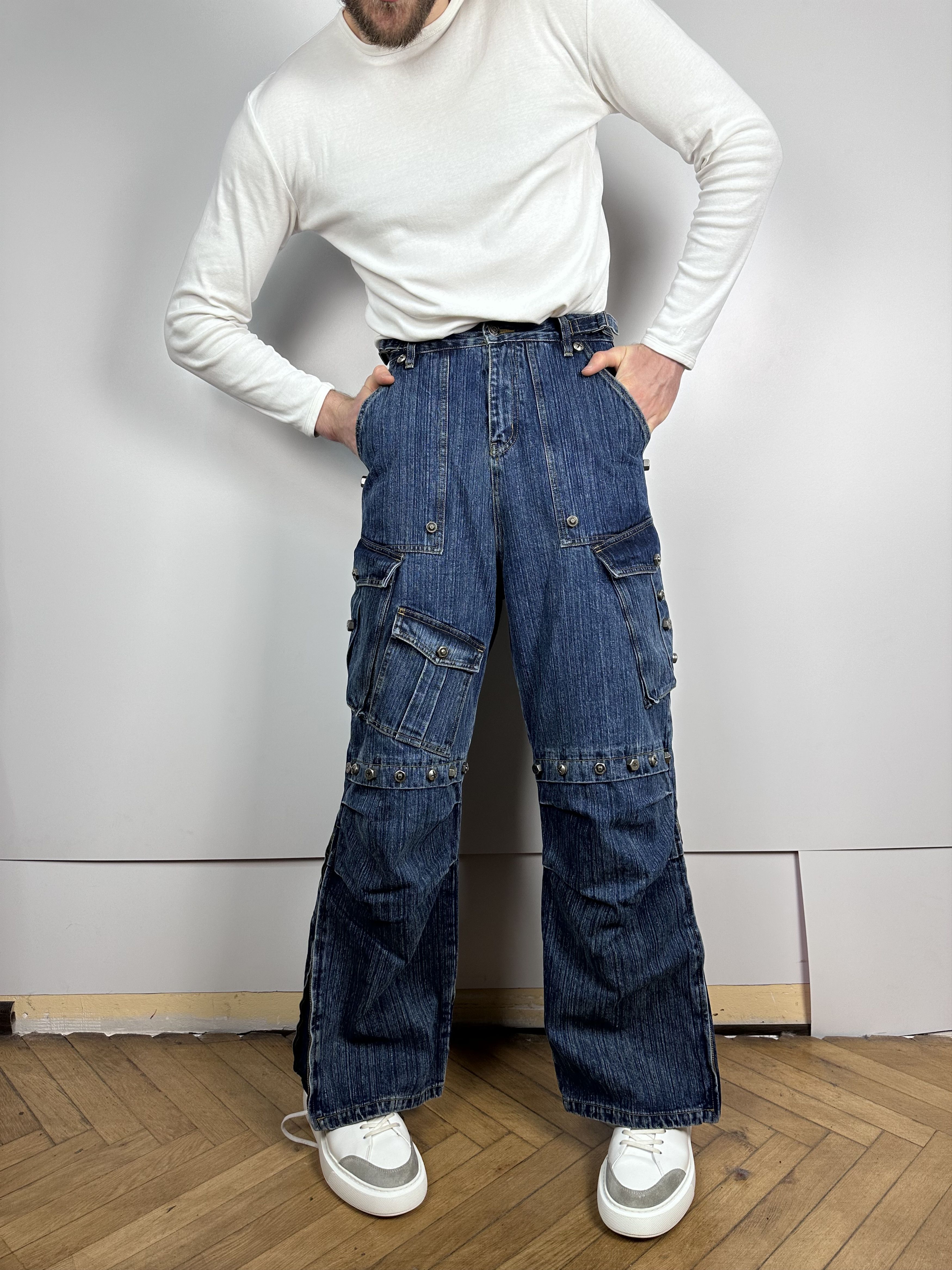 Vintage Masonprince Multi-pocket Avangard Y2K Cargo Denim Japan S Size US 32 / EU 48 - 1 Thumbnail