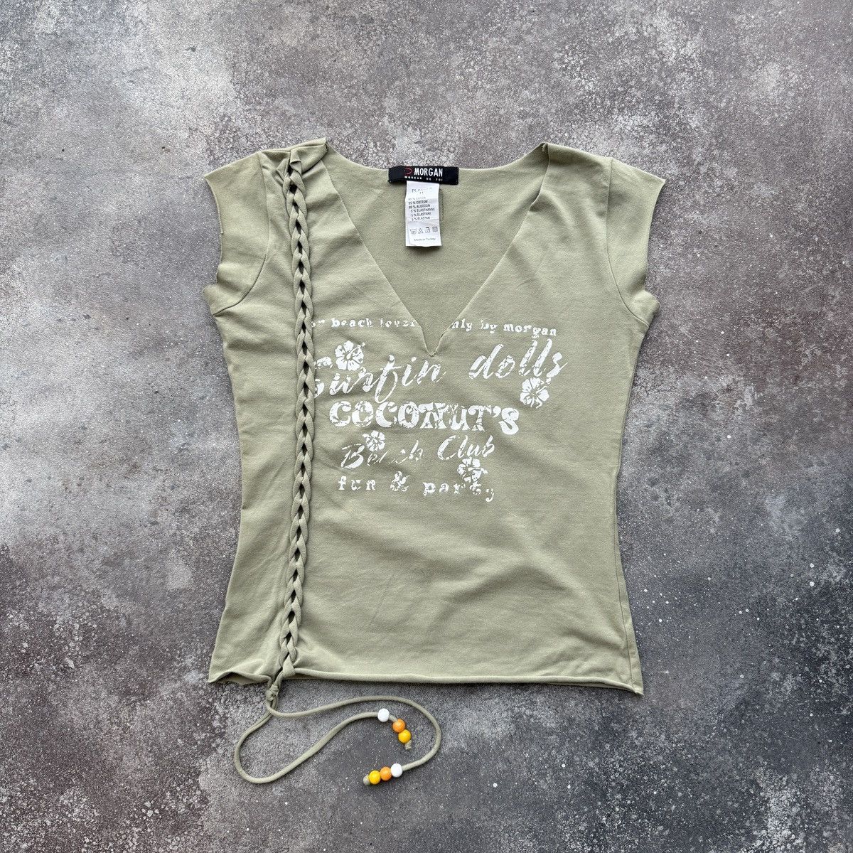 Morgan De Toi 2000’s Morgan de Toi Vintage Y2K Braided Side Tee Size M / US 6-8 / IT 42-44 - 1 Thumbnail