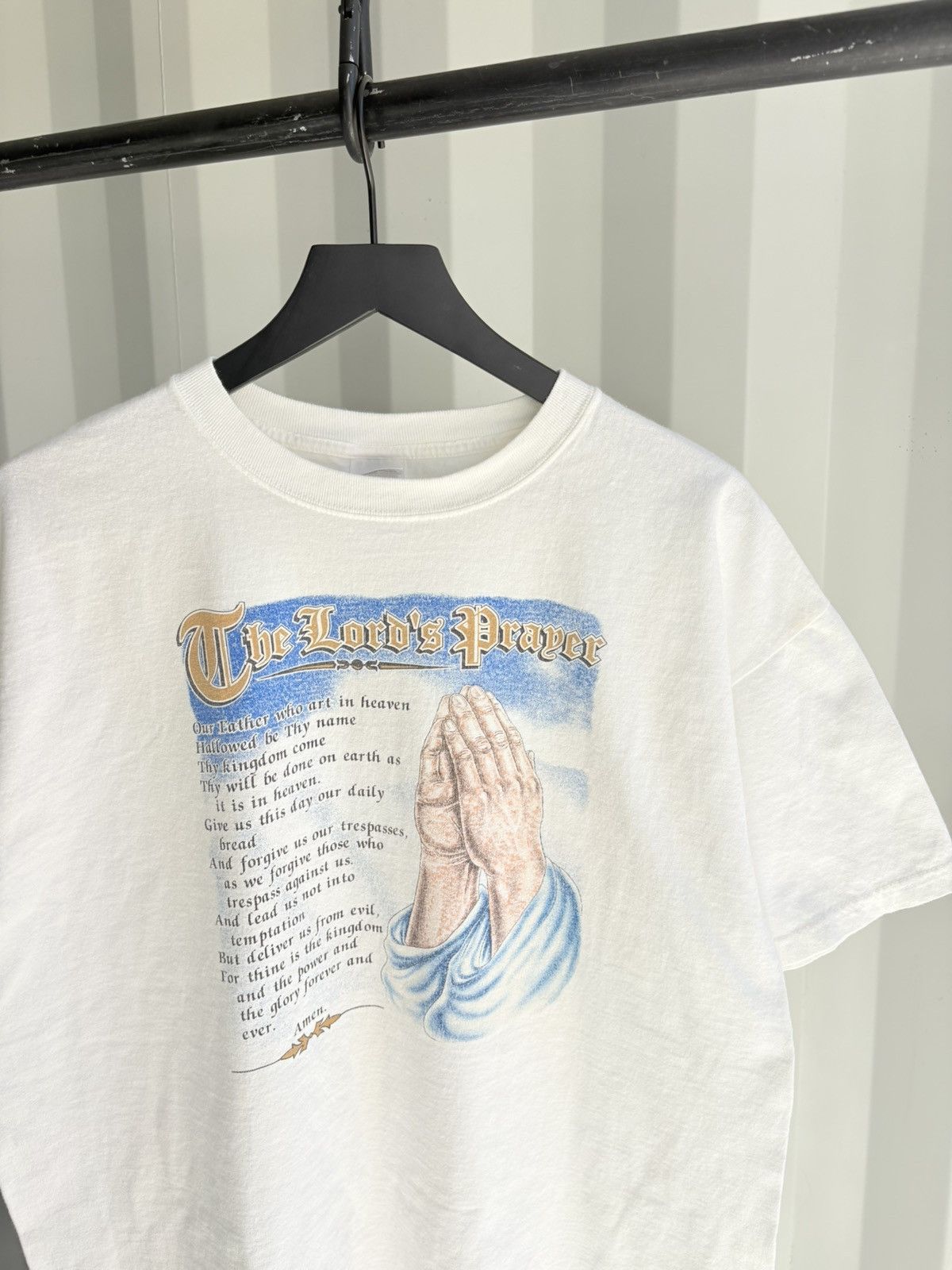 Vintage Vintage Lords Prayer Shirt Jesus Faded Distressed Grunge Size US XL / EU 56 / 4 - 3 Thumbnail