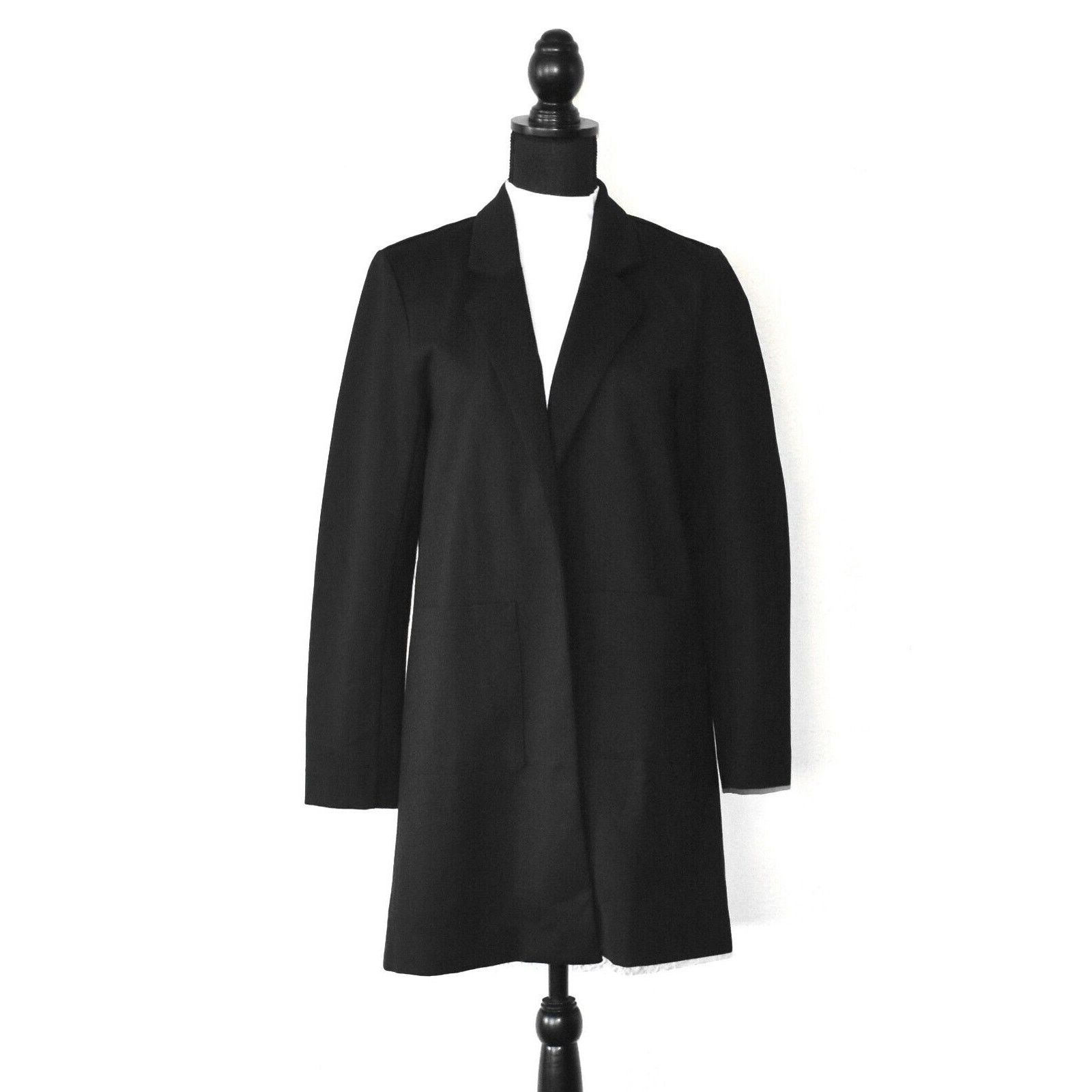 Eileen Fisher NWT EILEEN FISHER Open Front Pockets Long Blazer Sz XS $298 Size XS / US 0-2 / IT 36-38 - 1 Thumbnail