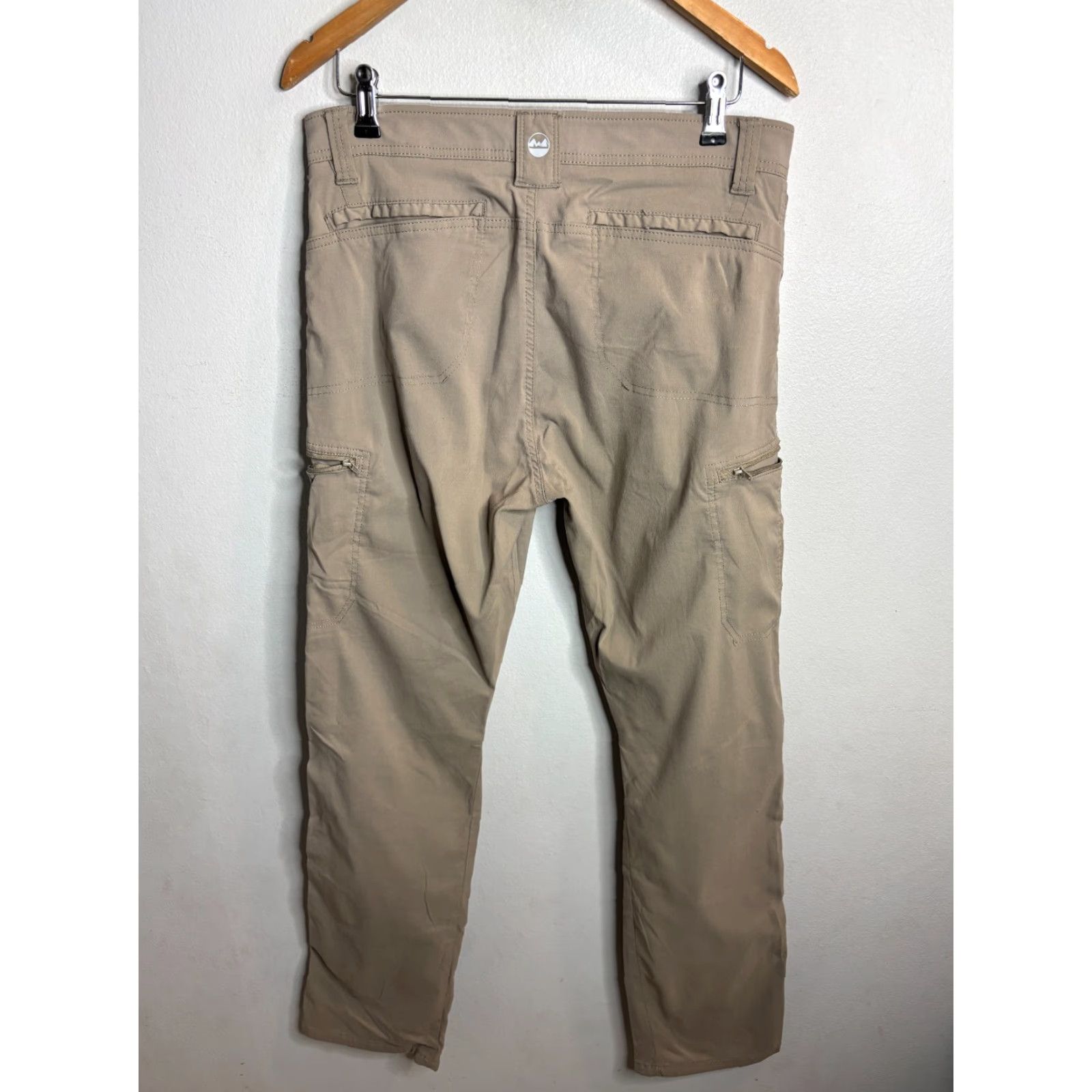 Wrangler Wrangler 10NW788FR Men's Khaki Cargo Pants 34x32 Beige Flat Front Pockets Cargo Mens 34in Inseam Straight 5568 Size US 34 / EU 50 - 4 Thumbnail
