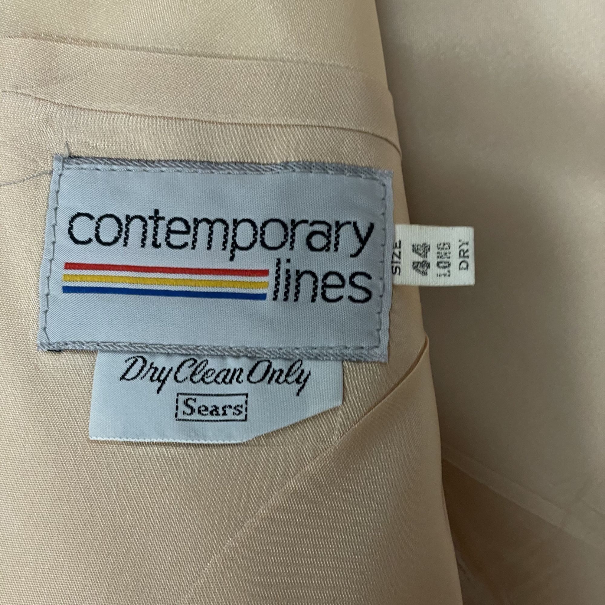 Sears Vtg Sears MOD Brown Sport Coat APRICOT PEACH Jacket Size 40R - 5 Thumbnail