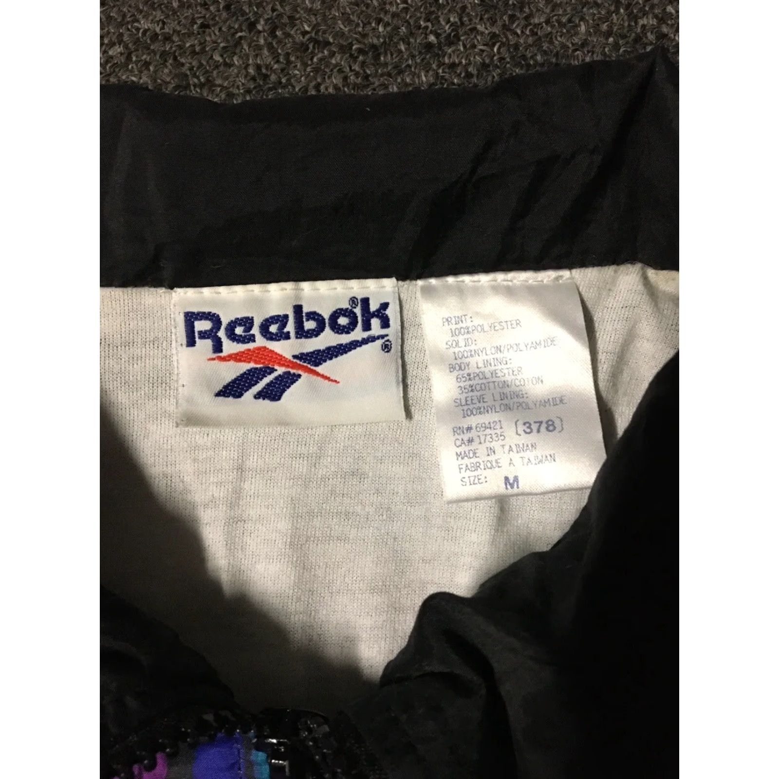 Reebok VINTAGE Reebok Abstract Art AOP Bomber Jacket Shirt Women M Blue 90s Hip Hop Vaporwave Art 80s USA USA Size M / US 6-8 / IT 42-44 - 6 Thumbnail