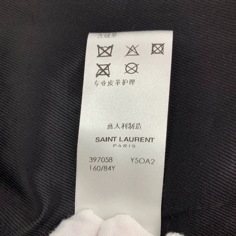 Saint Laurent Paris Saint Laurent Paris Black sheepskin lapel long sleeve diag Size S / US 4 / IT 40 - 7 Thumbnail