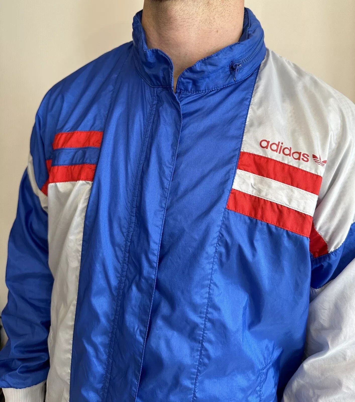 Adidas VINTAGE ADIDAS 1990s TRACK TOP NYLON JACKET MENS Size US M / EU 48-50 / 2 - 5 Thumbnail