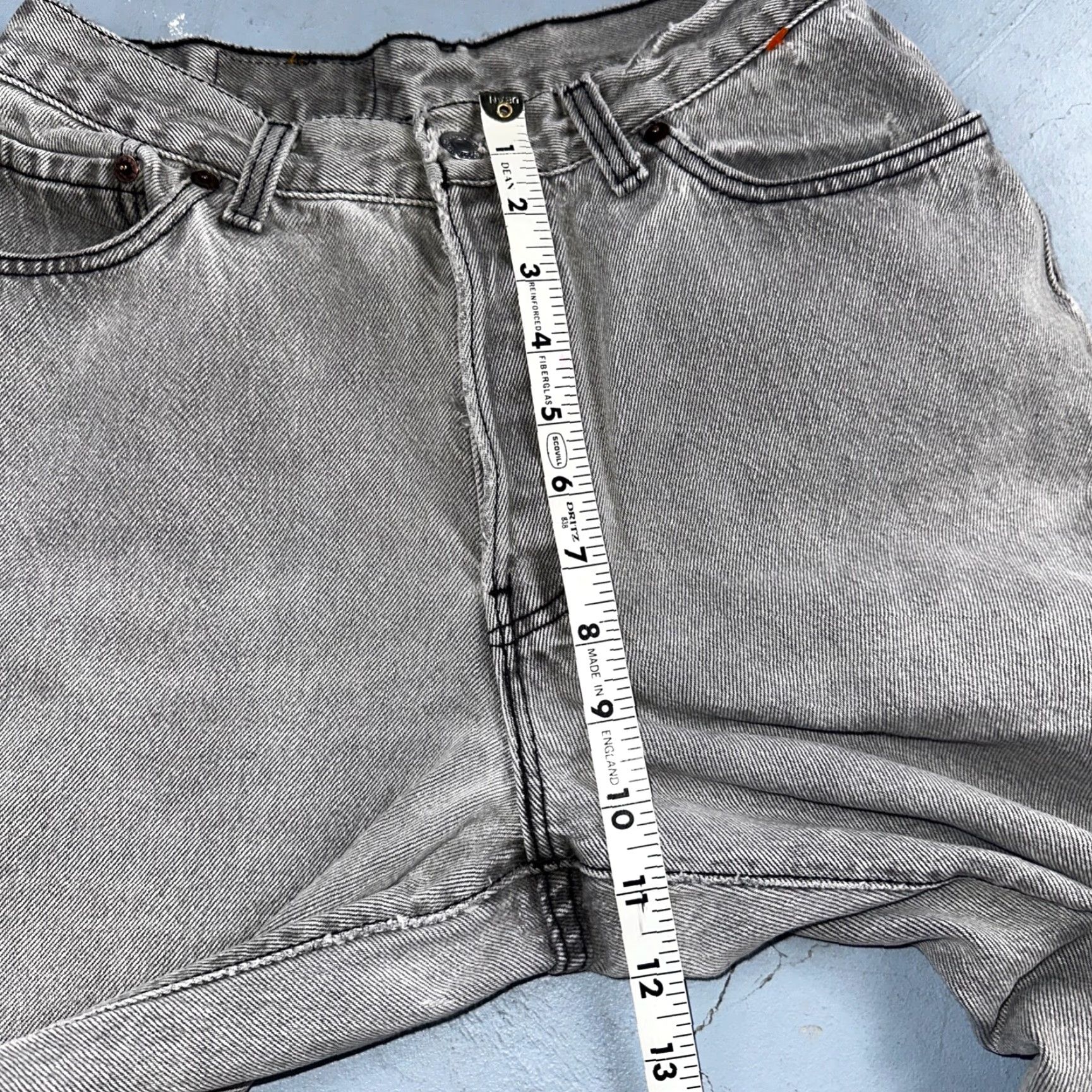 Levi's VINTAGE Levis 501 XX 90s USA Straight Leg Jeans Black Faded Grey Wash 25x30 Size 42" / US 20 - 7 Thumbnail