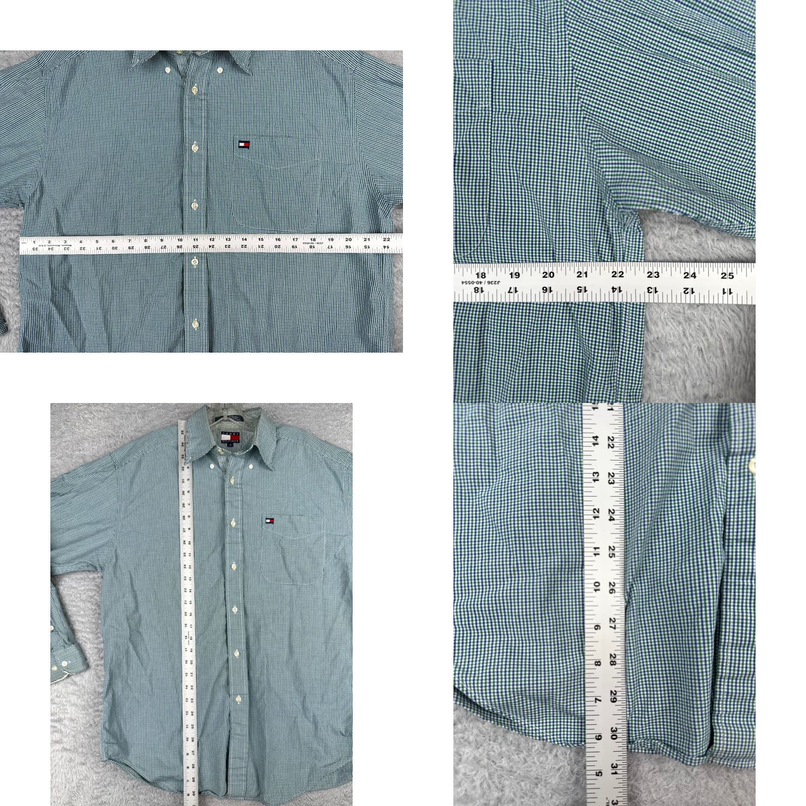Tommy Hilfiger Tommy Hilfiger Button-Up Shirt Men Medium Green Blue Plaid Long Sleeve Casual Size US M / EU 48-50 / 2 - 8 Thumbnail